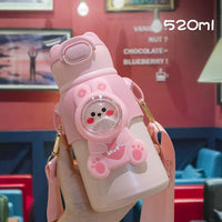 GIANXI Children Thermos Mug Stainless Steel Leak - Proof Vacuum Flask With Straw Cartoon Thermal Water Bottle Thermocup Drinkware - Chic Cart