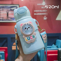 GIANXI Children Thermos Mug Stainless Steel Leak - Proof Vacuum Flask With Straw Cartoon Thermal Water Bottle Thermocup Drinkware - Chic Cart