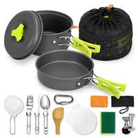 Camping Pots Cookware Set Portable Outdoor Cooking  Tableware for Hiking Trekking Picnic Fishing Mountaineering - Chic Cart 