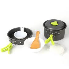 Ultralight Camping Pots Cookware Set Portable Outdoor Camp Cooking Tableware for Hiking Trekking Picnic Fishing Mountaineering - Chic Cart 