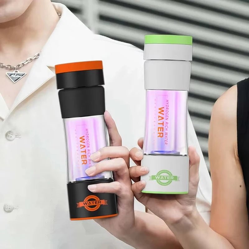 420ml Hydrogen - rich Water Bottle DuPont SPE/PEM 1400mAh+4000mAh Hydrogen Generator UV Sterilization Electrolytic H2 Water Cup - Chic Cart