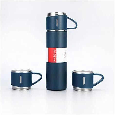 500ML 304 Stainless Steel Vacuum Insulated Bottle Gift Set Office Business Coffee Mug Stainless Steel Water Bottle with Straw