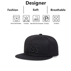 Unisex I 'M THE BOSS Letter Embroidery Hip - hop Hats Outdoor Adjustable Casual Baseball Caps Sunscreen Hat - Chic Cart