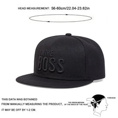 Unisex I 'M THE BOSS Letter Embroidery Hip - hop Hats Outdoor Adjustable Casual Baseball Caps Sunscreen Hat - Chic Cart