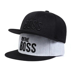 Unisex I 'M THE BOSS Letter Embroidery Hip - hop Hats Outdoor Adjustable Casual Baseball Caps Sunscreen Hat - Chic Cart