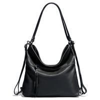 Zency Fashion Women Shoulder Bag 100% Genuine Leather Large Capacity Designer Handbag Hobo Bag Backpack Transformer Bag Sac Main - Chic Cart