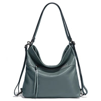 Zency Fashion Women Shoulder Bag 100% Genuine Leather Large Capacity Designer Handbag Hobo Bag Backpack Transformer Bag Sac Main - Chic Cart