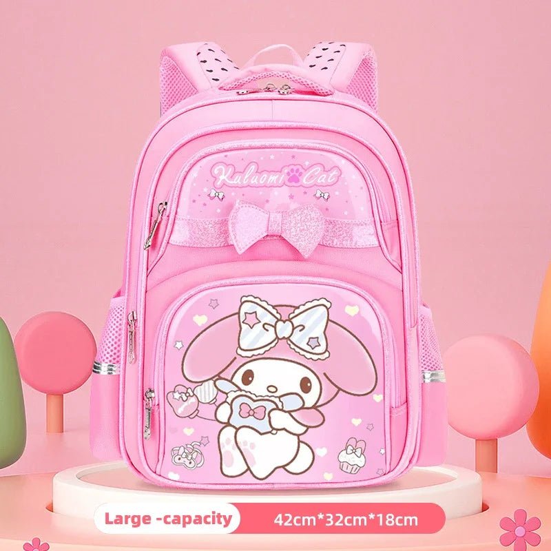 Kuromi Girls Anime Waterproof Backpack, Large Capacity & Durable Melody School Bag, Multiple Pockets, Travel Outdoor Casual Bag - Chic Cart