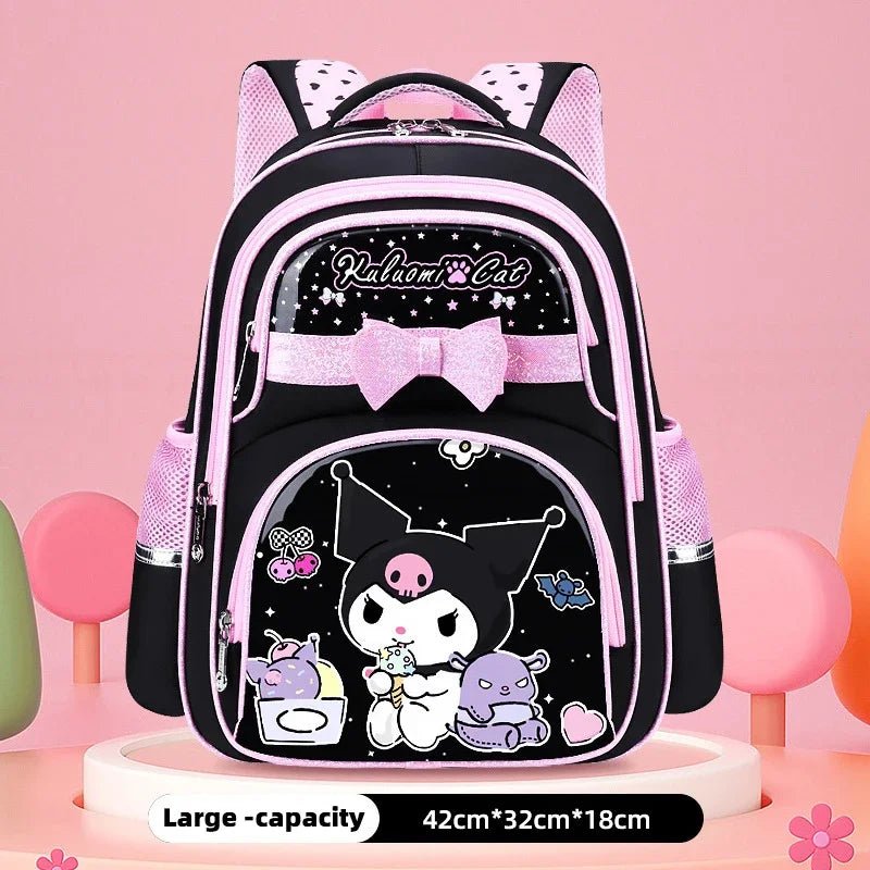 Kuromi Girls Anime Waterproof Backpack, Large Capacity & Durable Melody School Bag, Multiple Pockets, Travel Outdoor Casual Bag - Chic Cart