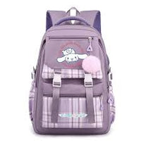 Sanrio Kuromi Mymelody Waterproof Backpack, Cute Cartoon Large Capacity School Bag, Fashionable Casual Daypack, Multiple Pockets - Chic Cart 