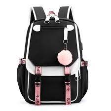 Sanrio Kuromi Mymelody Waterproof Backpack, Cute Cartoon Large Capacity School Bag, Fashionable Casual Daypack, Multiple Pockets - Chic Cart 
