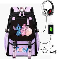 Sanrio Kuromi Mymelody Waterproof Backpack, Cute Cartoon Large Capacity School Bag, Fashionable Casual Daypack, Multiple Pockets - Chic Cart 