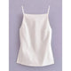 Women Fashion Solid Lace Up Backless Camisole Vintage Thin Straps Square Collar Female Chic Lady Tops - Chic Cart