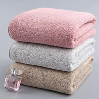 thick and big Bamboo Charcoal Coral Velvet Bath Towel For Adult Soft Absorbent Microfiber Fabric Towel Household Bathroom Towel - Chic Cart