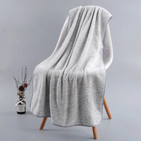 thick and big Bamboo Charcoal Coral Velvet Bath Towel For Adult Soft Absorbent Microfiber Fabric Towel Household Bathroom Towel - Chic Cart
