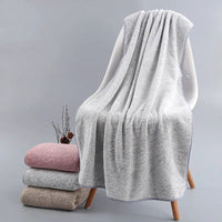 thick and big Bamboo Charcoal Coral Velvet Bath Towel For Adult Soft Absorbent Microfiber Fabric Towel Household Bathroom Towel - Chic Cart