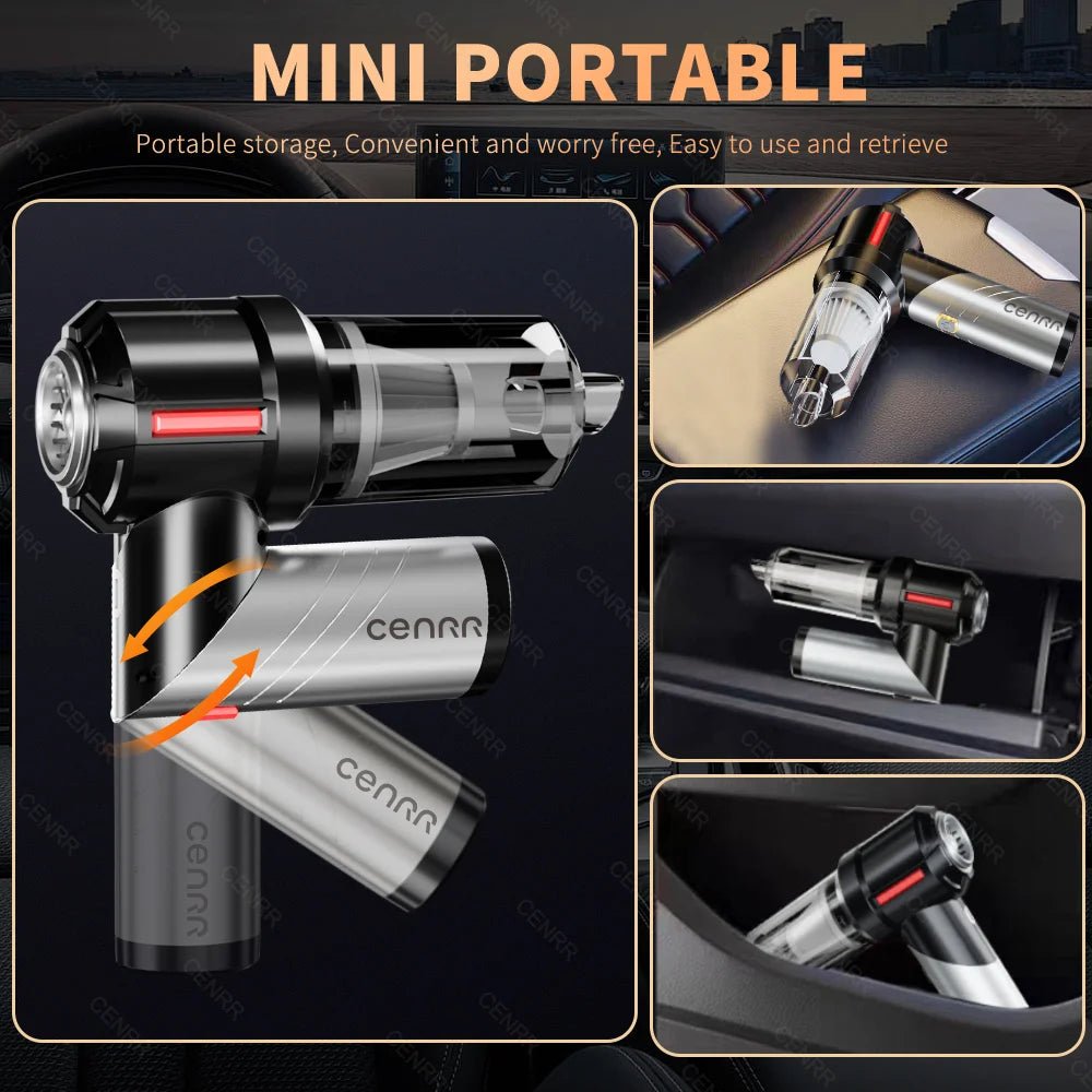CENRR 998000PA Car Vacuum Cleaner Strong Suction Powerful Handheld Wireless Vacuum Cleaner Mini Blower for Home Appliance - Chic Cart
