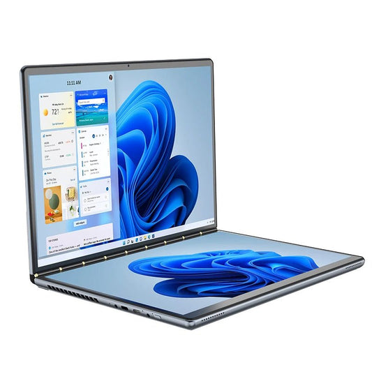 Dual Screen Laptop Intel N100 Processor 13.5+13.5 Inch touch Screen Gaming Laptop DDR4 32GB 1TB 512GB SSD Notebook Computer - Chic Cart