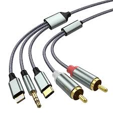 Vention RCA Cable 3.5mm to 2RCA Splitter RCA Jack 3.5 Cable RCA Audio Cable for Smartphone Amplifier Home Theater AUX Cable RCA - Chic Cart