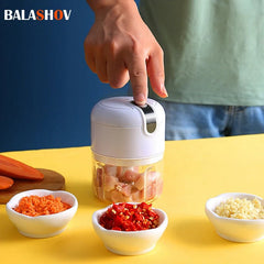 Mini Electric Mixers Kitchen Food Processor Garlic Chopper Vegetable Chili Chopper USB Home Masher Machine Kitchen Gadgets - Chic Cart