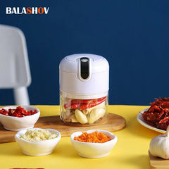 Mini Electric Mixers Kitchen Food Processor Garlic Chopper Vegetable Chili Chopper USB Home Masher Machine Kitchen Gadgets - Chic Cart