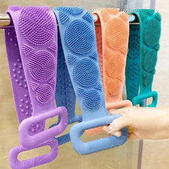 Body Sponge Silicone Brushes Bath Towels Scrubber Rubbing Back Peeling Massage Shower Belt Extended Skin Clean Brushes - Chic Cart