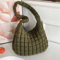 Women Cloud Hobo Bag Large Capacity Quilted Stylish Commuting Bags Solid Color Fashion Padded Sling Bag Puffer Shoulder Bags - Chic Cart