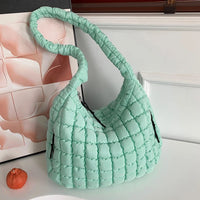 Women Cloud Hobo Bag Large Capacity Quilted Stylish Commuting Bags Solid Color Fashion Padded Sling Bag Puffer Shoulder Bags - Chic Cart