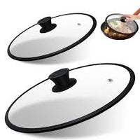 Multifunctional Tempered Glass Pot Lid Silicone Rim Cool Touch Handle Steam Dishwasher Safe Skillet Pan Cover Christmas Gift - Chic Cart 