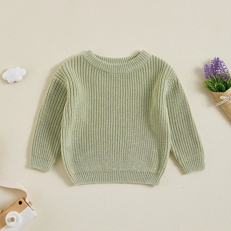 0 - 5Yrs Baby Boys Girls Knit Sweater Clothes 2024 New Toddler Infant Newborn Knitwear Soft Spring Long Sleeve Baby Pullover Tops - Chic Cart