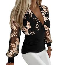 Women's Sexy Off Shoulder Top Autumn Slanted Collar Long Sleeved T Shirt Sequined Solid Color Party Blouse