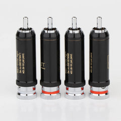 HIFI 4Pcs 0102Ag Gold/Rhodium plated rca plug for audio signal cable rca connector audio terminal RCA head - Chic Cart
