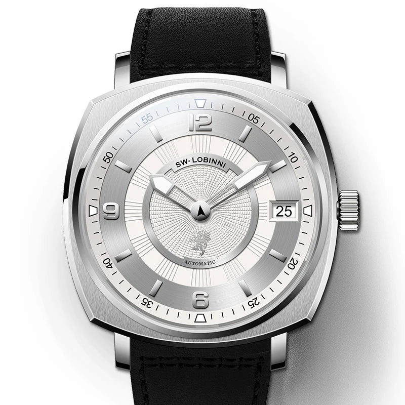 Lobinni Square watch Mechanical Limited Edition Seagull Men's Automatic часы механика мужские pagani Design relogio masculino - Chic Cart