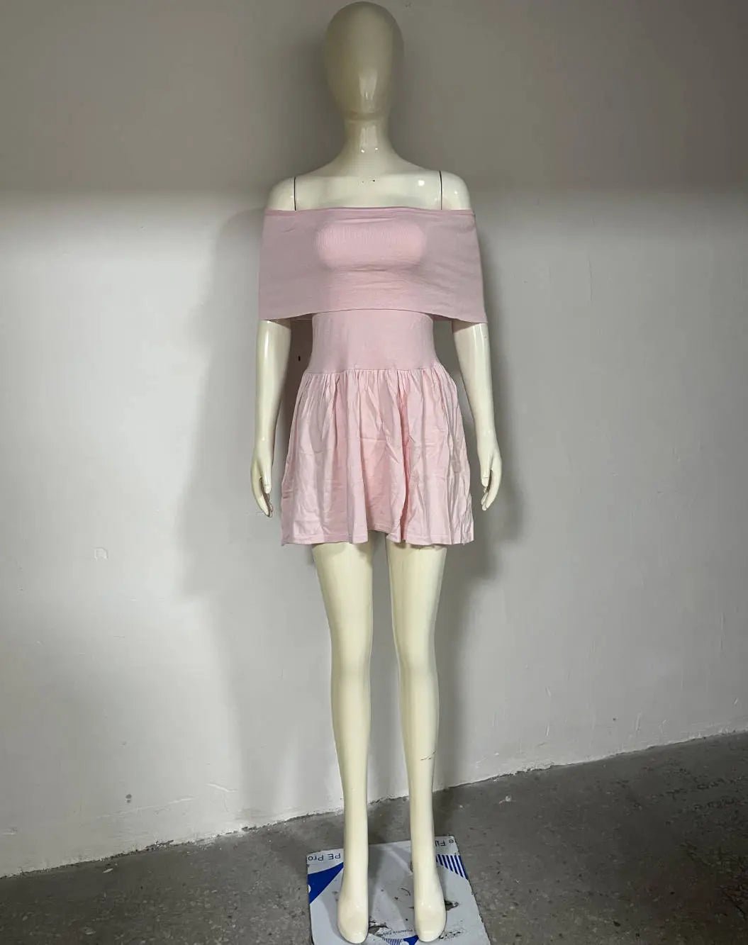 European And American Style Beach Holiday Sexy Dress Knitted Hollow - out Off Collar - Chic Cart