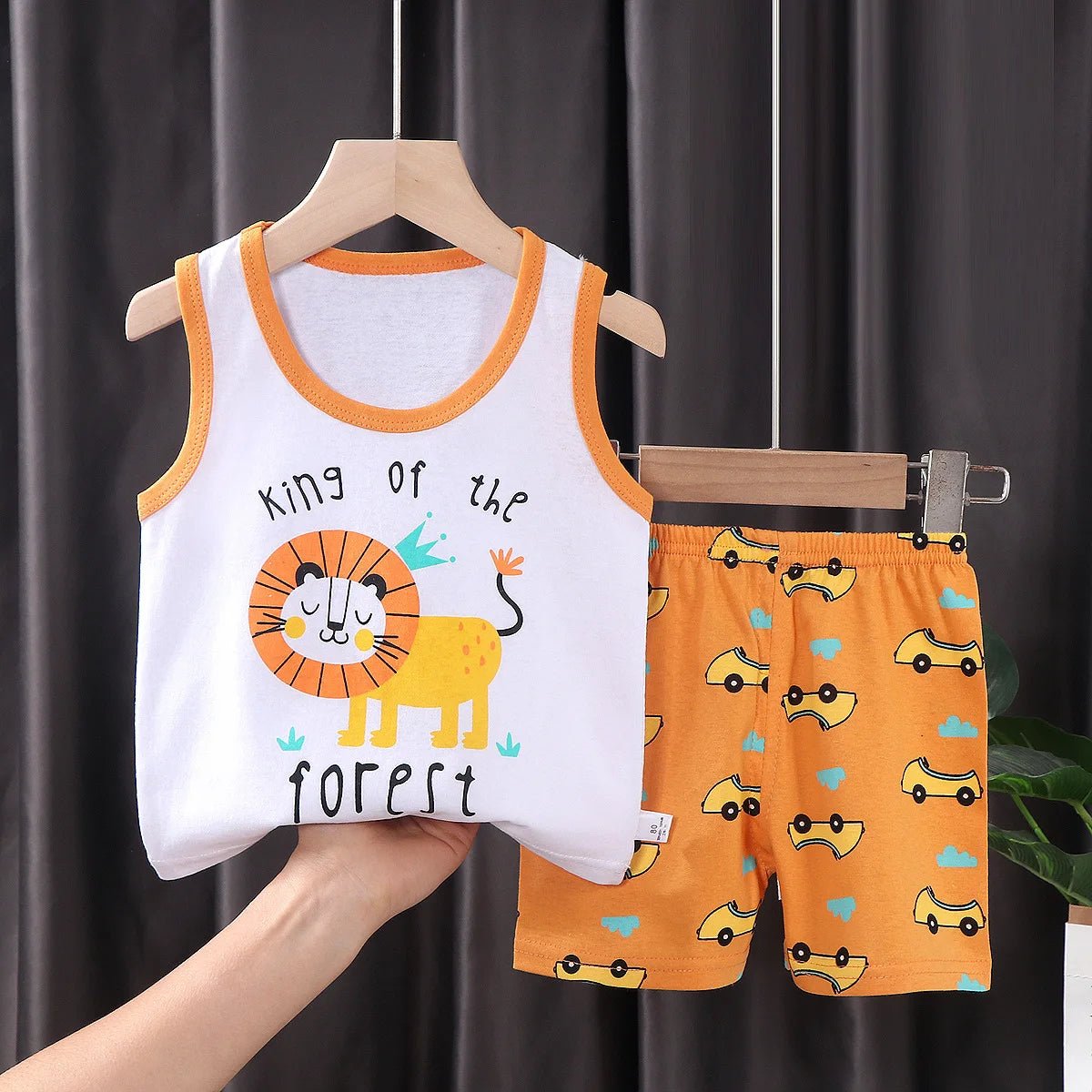 2PCS Children Clothing Vest Suit Children's Sets Summer Cotton T-Shirts Shorts Boys Girls Sleeveless Kids Clothes for baby - Chic Cart