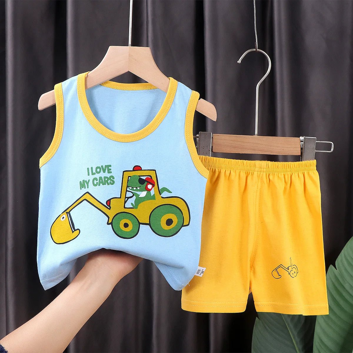 2PCS Children Clothing Vest Suit Children's Sets Summer Cotton T-Shirts Shorts Boys Girls Sleeveless Kids Clothes for baby - Chic Cart