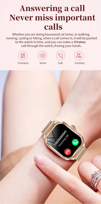 LIGE Smart Watches for Women Waterproof Bluetooth Call Fitness Tracker Smartwatch Mujer Digital Womens Watch Heart Rate Monitor - Chic Cart