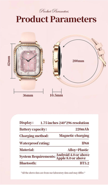 LIGE Smart Watches for Women Waterproof Bluetooth Call Fitness Tracker Smartwatch Mujer Digital Womens Watch Heart Rate Monitor - Chic Cart