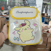 Sanrio Insulated Lunch Bag Hello Kitty Kuromi Cinnamoroll Printed Canvas Bento Bag Reusable Zipper Closure Handy Bag Kid Gifts - Chic Cart