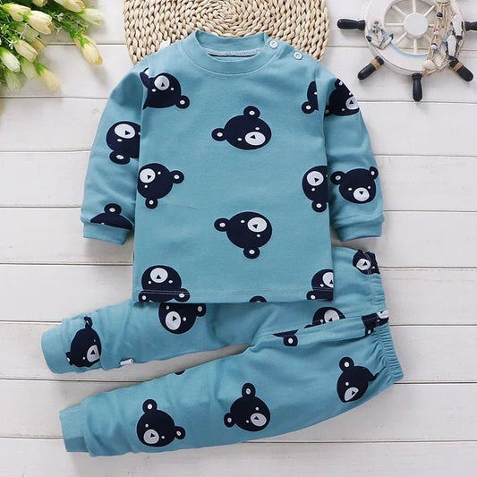 Kids Clothes Children Sets Children's Clothing Boys Girls CottonAutumn winter Clothing Pants Sleepwear Underwear Christmas Gift - Chic Cart