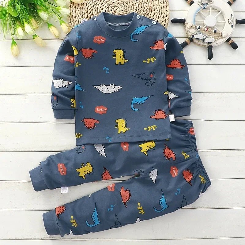 Kids Clothes Children Sets Children's Clothing Boys Girls CottonAutumn winter Clothing Pants Sleepwear Underwear Christmas Gift - Chic Cart