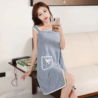 Womens Bath Towels Girls Wearable 140*85Cm Fast Drying Bathing Beach Spa Bathrobes Wash Clothing, Shower Bath And Gym Towel - Chic Cart