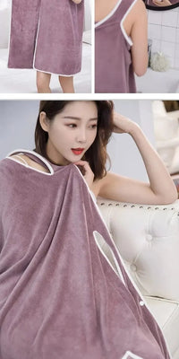 Womens Bath Towels Girls Wearable 140*85Cm Fast Drying Bathing Beach Spa Bathrobes Wash Clothing, Shower Bath And Gym Towel - Chic Cart
