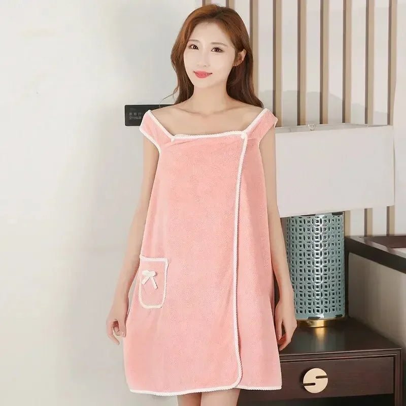 Womens Bath Towels Girls Wearable 140*85Cm Fast Drying Bathing Beach Spa Bathrobes Wash Clothing, Shower Bath And Gym Towel - Chic Cart