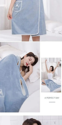 Womens Bath Towels Girls Wearable 140*85Cm Fast Drying Bathing Beach Spa Bathrobes Wash Clothing, Shower Bath And Gym Towel - Chic Cart