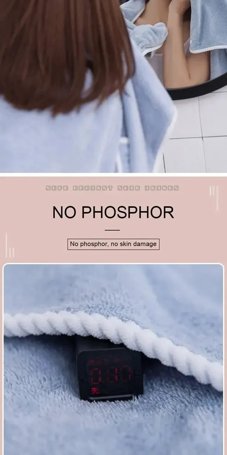 Womens Bath Towels Girls Wearable 140*85Cm Fast Drying Bathing Beach Spa Bathrobes Wash Clothing, Shower Bath And Gym Towel - Chic Cart