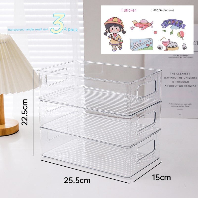 Desktop Storage Box Acrylic Cosmetics Lipstick Snack Transparent Basket Skin Care Mask Storage Sundries Rack - Chic Cart