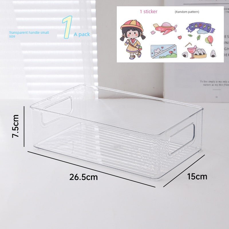 Desktop Storage Box Acrylic Cosmetics Lipstick Snack Transparent Basket Skin Care Mask Storage Sundries Rack - Chic Cart