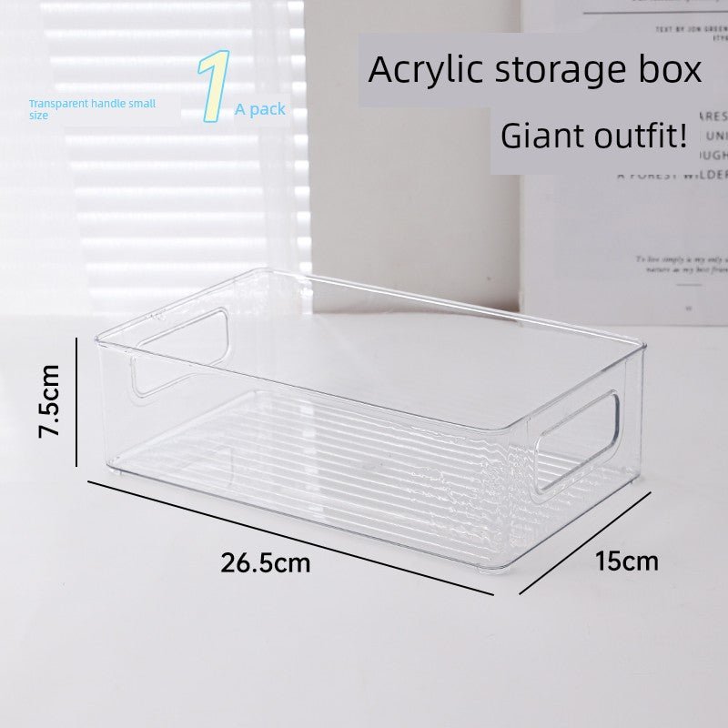 Desktop Storage Box Acrylic Cosmetics Lipstick Snack Transparent Basket Skin Care Mask Storage Sundries Rack - Chic Cart