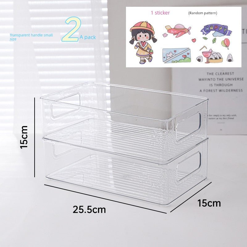 Desktop Storage Box Acrylic Cosmetics Lipstick Snack Transparent Basket Skin Care Mask Storage Sundries Rack - Chic Cart
